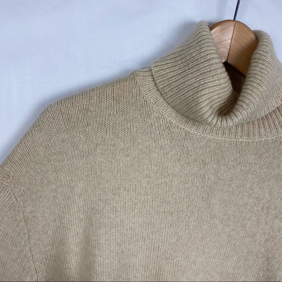 JENNI KAYNE Atlas Turtleneck Sweater in Wheat tan brown cream - Picture 8 of 13